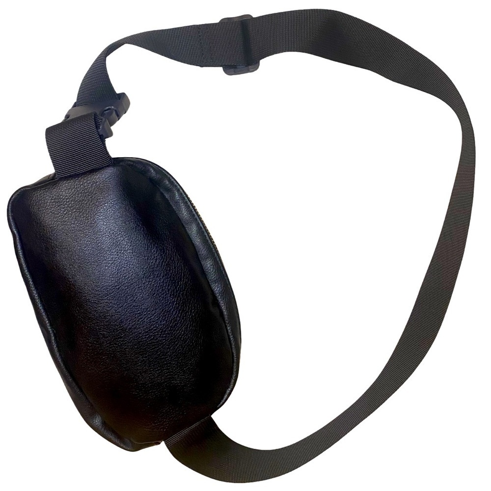 WILD FABLE Crossbody Bag/Fanny Pack Faux Leather Canvas Strap in Black - Picture 4 of 7